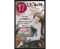 Birthday Card 17th Birthday, Boy in Headphones, 13x20,5 cm